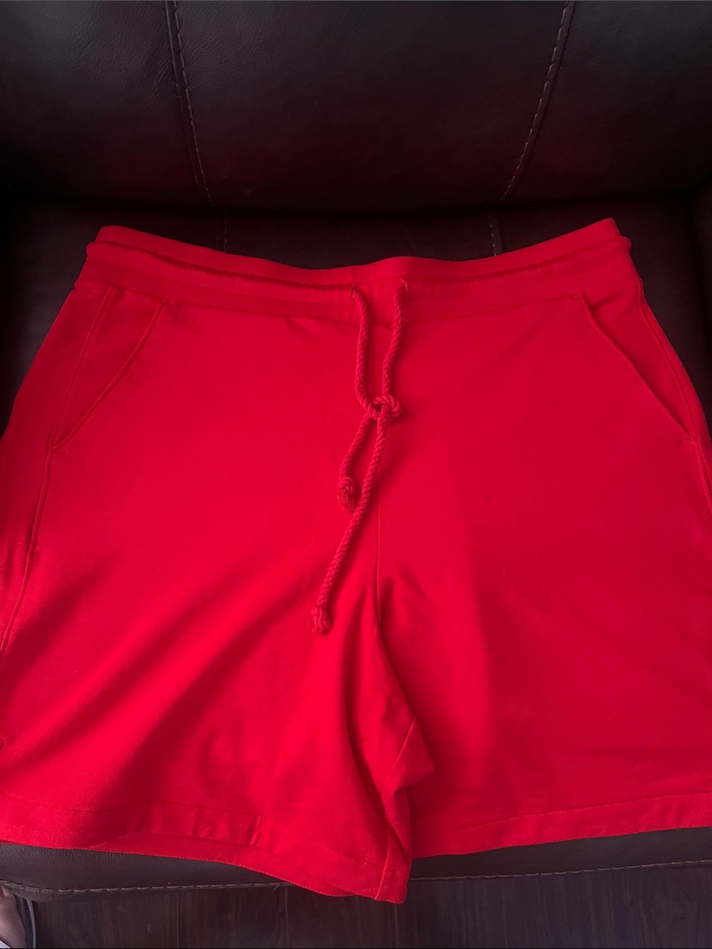 Chico's Bright Red Athletic Drawstring Shorts